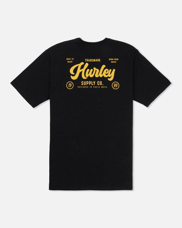Hurley Raceway Slub Short Sleeve Black