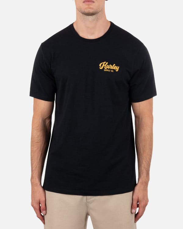 Hurley Raceway Slub Short Sleeve Black