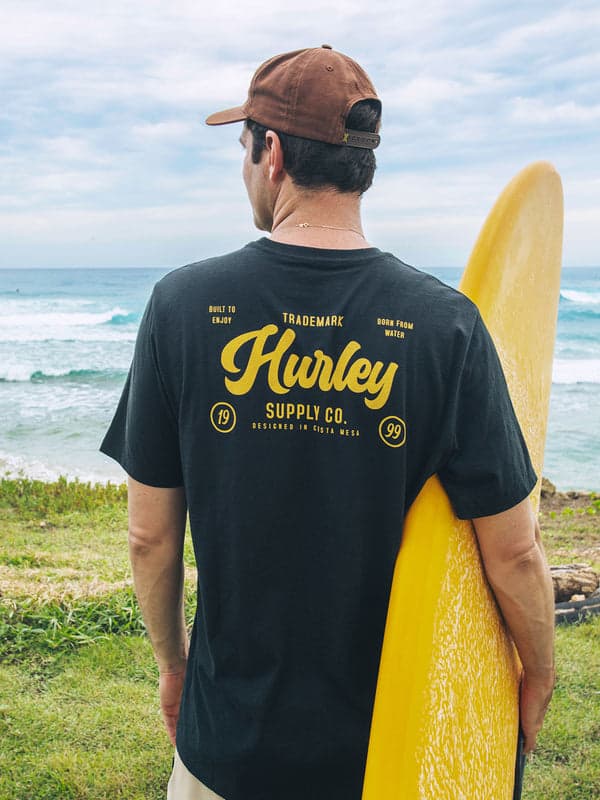 hurley Raceway Slub Short Sleeve Black