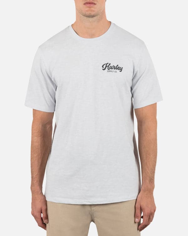 hurley Raceway Slub Short Sleeve Platinum