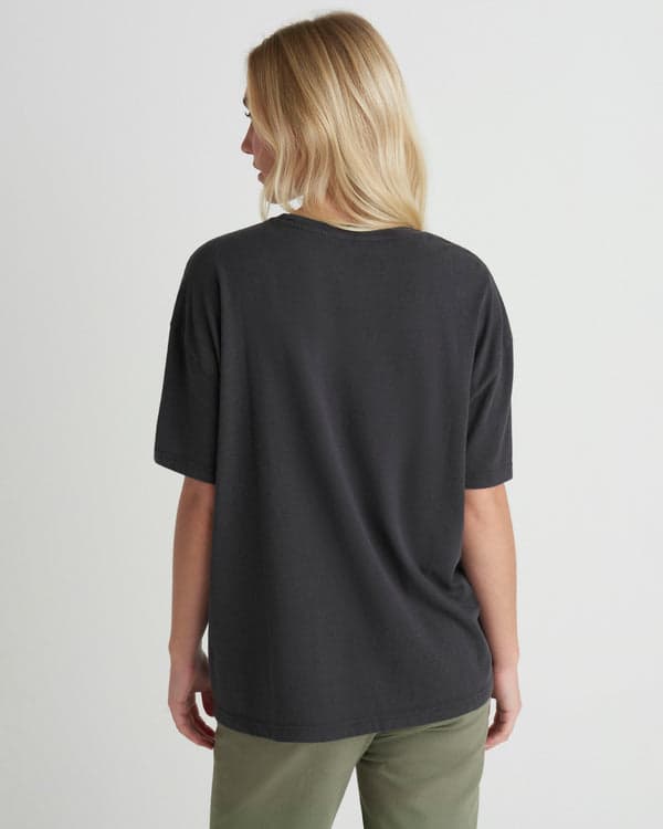 Hurley Racquet Boyfriend Tee Off Black