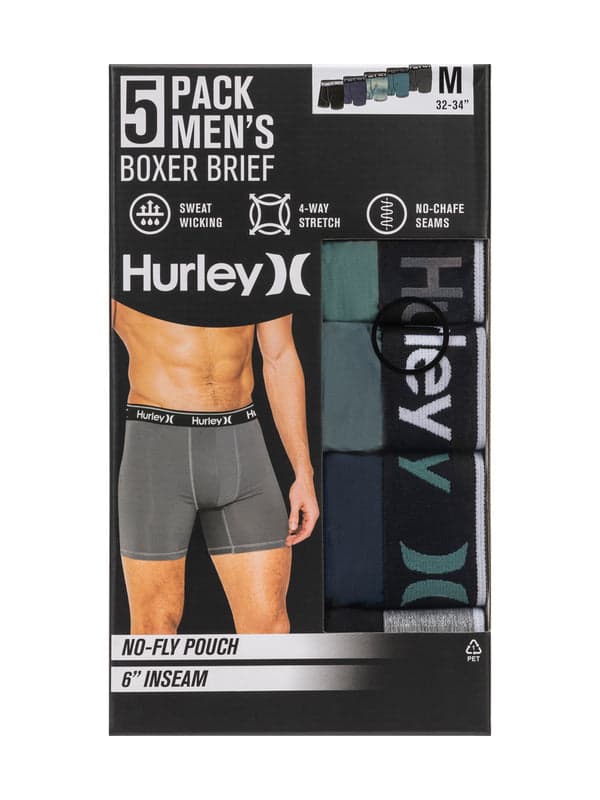 Hurley Regrind Boxer Brief (5-Pack) Green