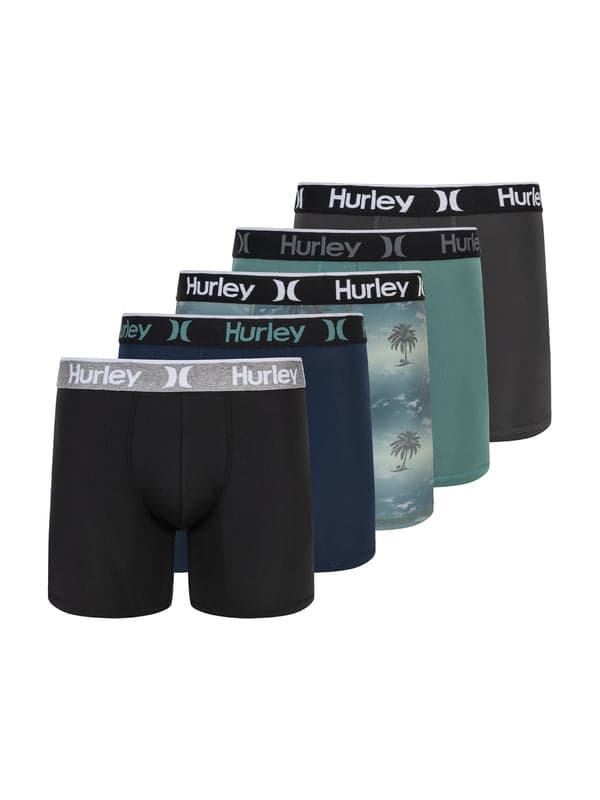 hurley Regrind Boxer Brief (5-Pack) Green