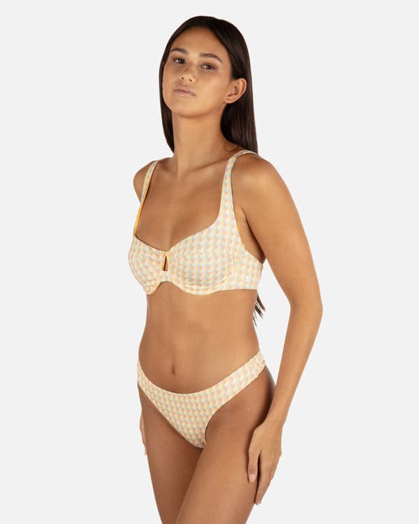 Hurley Retro Geo Underwire Bralette Chartreuse