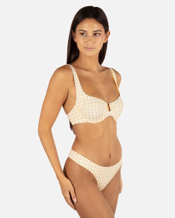 Hurley Retro Geo Underwire Bralette Chartreuse