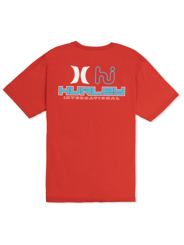 Hurley Rewind Short Sleeve ALOHA RED