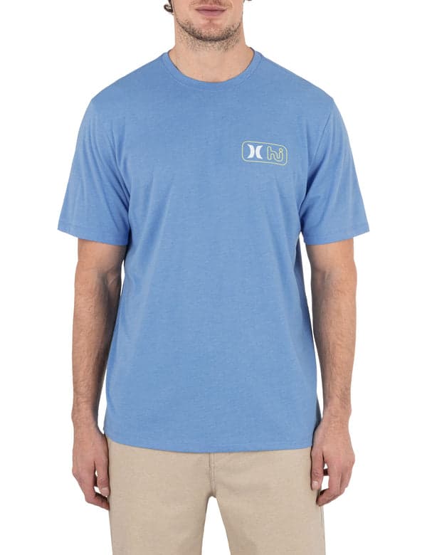 hurley Rewind Short Sleeve AQUIFER HEATHER