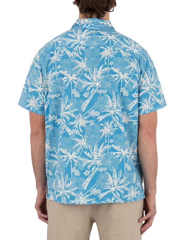 Hurley Rincon Short Sleeve Printed Shirt BLUE