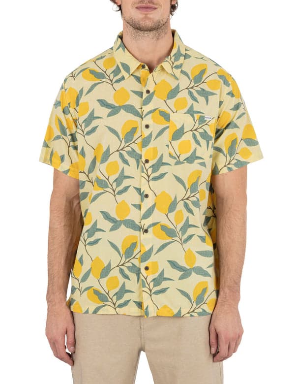 hurley Rincon Short Sleeve Printed Shirt PINEAPPLE