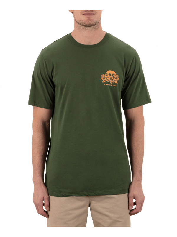 hurley Rip Short Sleeve Charcoal Fern