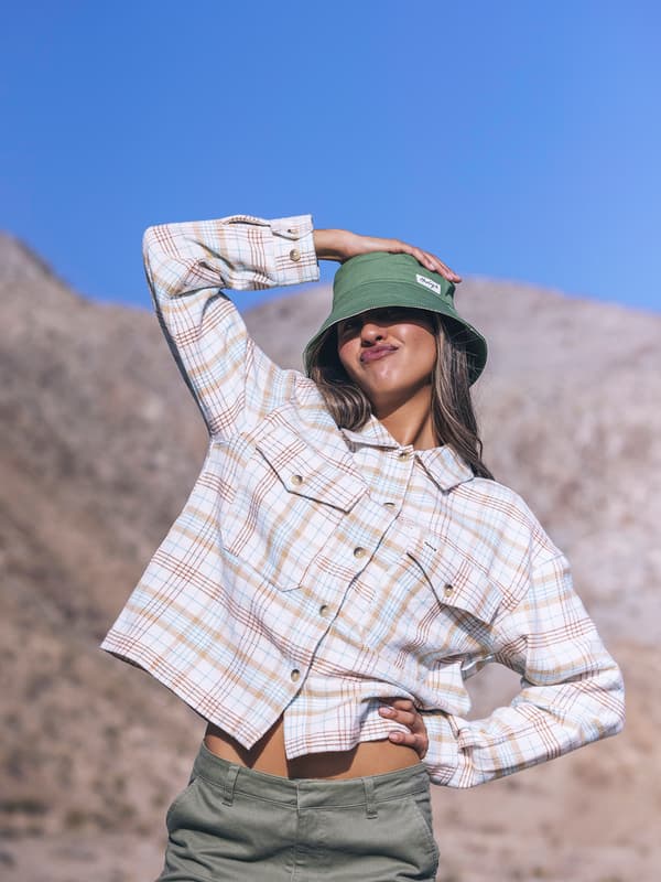 hurley Roam Boxy Flannel TOFU