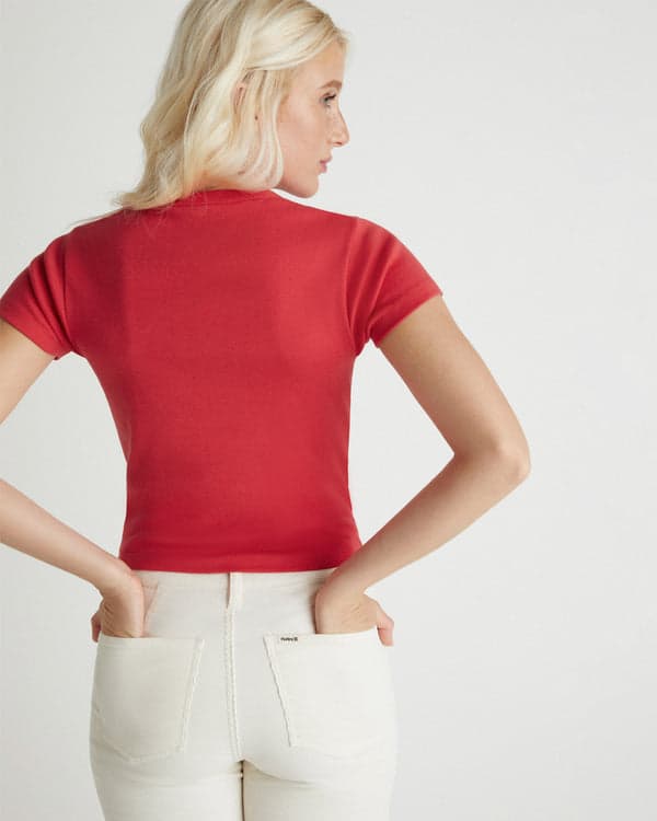 Hurley Roasted Baby Tee Rococco Red