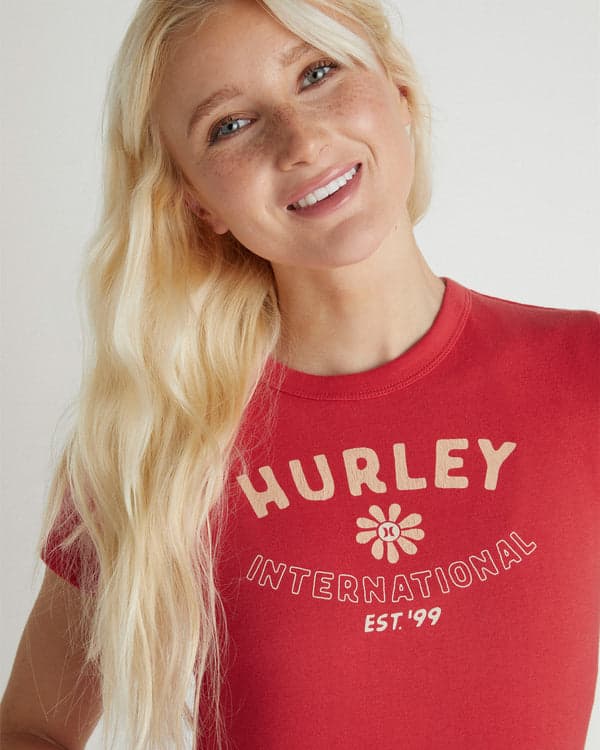 Hurley Roasted Baby Tee Rococco Red