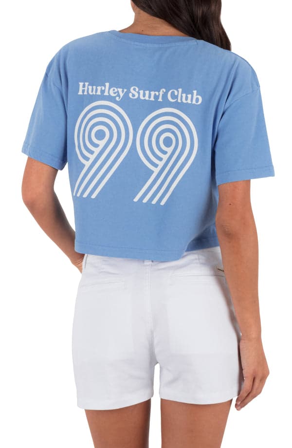 Hurley Rollers Boxy Crop Tee Provence