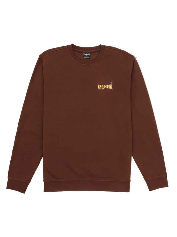 hurley Sea Crew Long Sleeve Hickory Brown