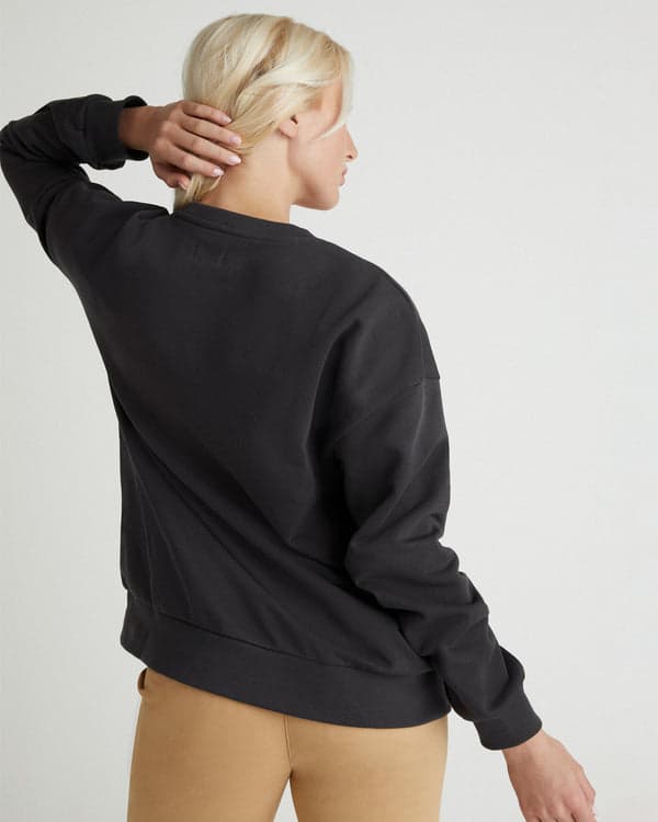 Hurley Sea-Nario Oversized Crew Off Black