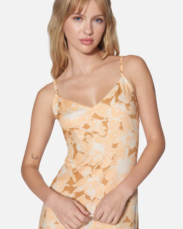 Hurley Shoreline Slip Dress Caramel Cream