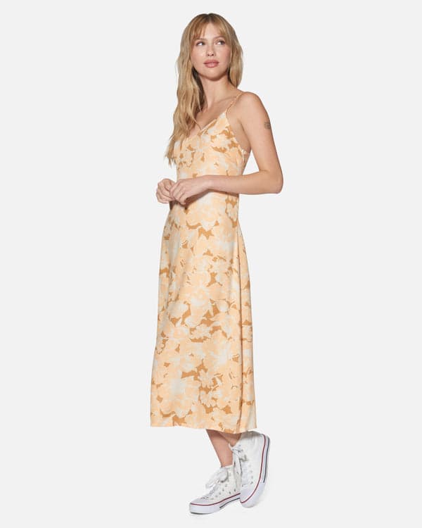 Hurley Shoreline Slip Dress Caramel Cream