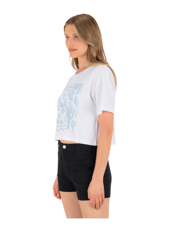 Hurley Siesta Boxy Crop Tee WHITE