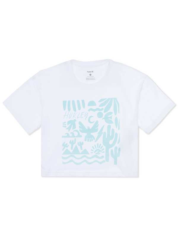 Hurley Siesta Boxy Crop Tee WHITE