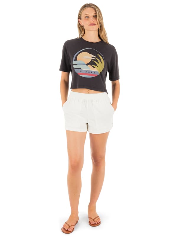 Hurley Society Islands Boxy Drop Tee Off Black