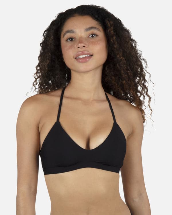hurley Solid Adjustable Bikini Top Black