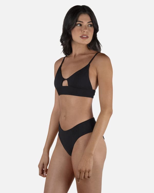 Hurley Solid Bralette Bikini Top Black