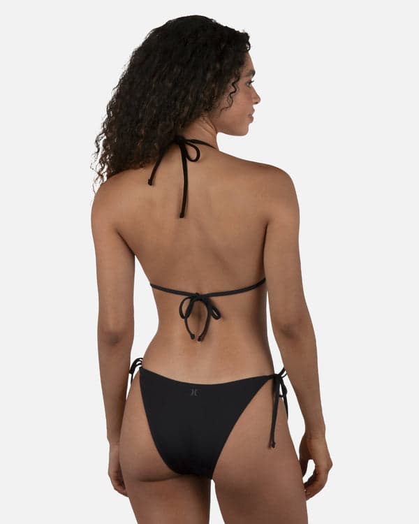 hurley Solid Cheeky Tie Side Bottom Black