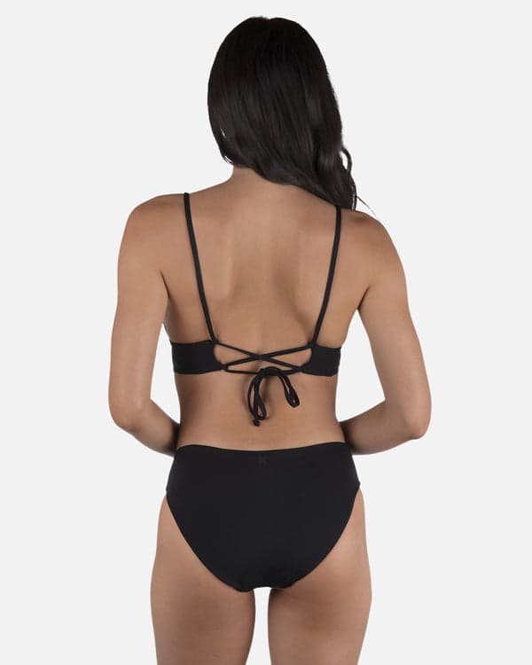 hurley Solid Full Bikini Bottom Black