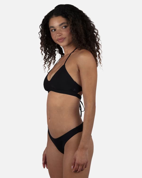Hurley Solid Moderate Bikini Bottom Black