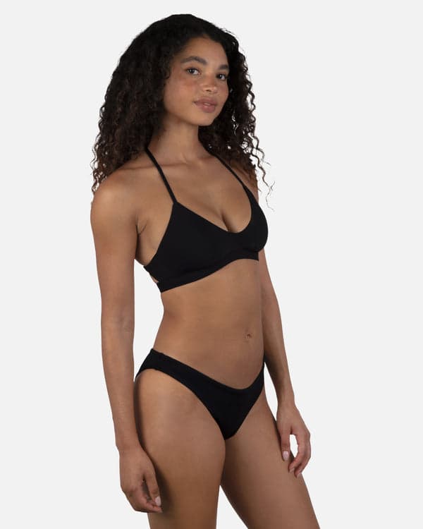 Hurley Solid Moderate Bikini Bottom Black
