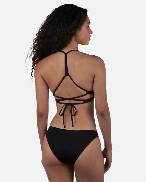 hurley Solid Moderate Bikini Bottom Black