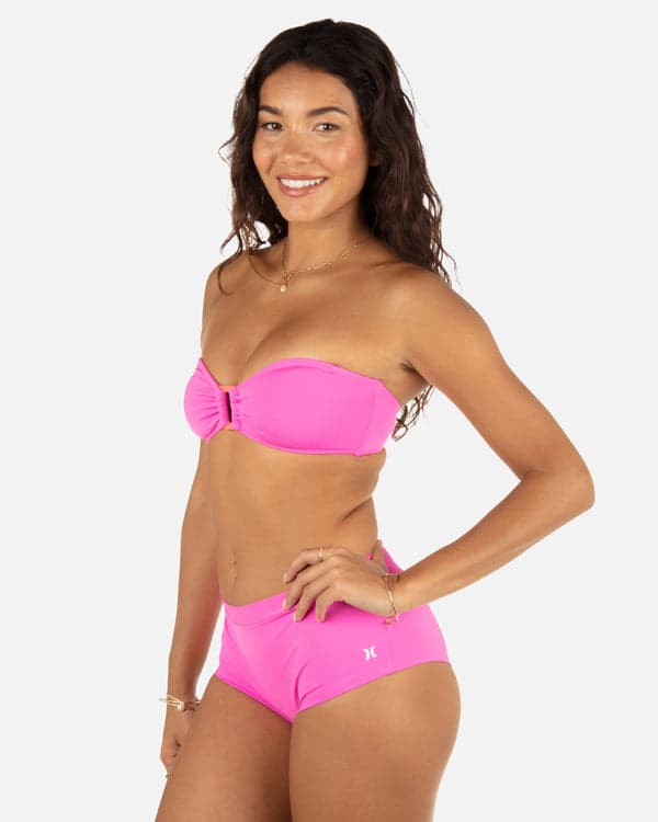 Hurley Solid Ring Bandeau Disco Pink/Maraschino