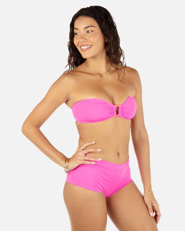Hurley Solid Ring Bandeau Disco Pink/Maraschino