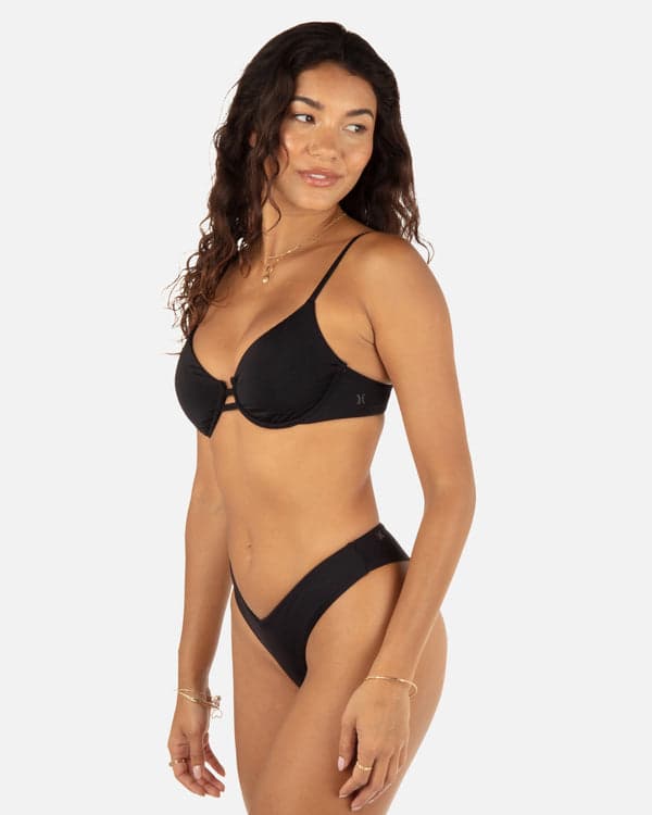 Hurley Solid Tab Underwire Bra Black