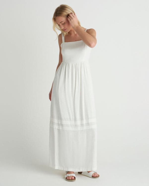 hurley Sunny Days Maxi Dress Off White