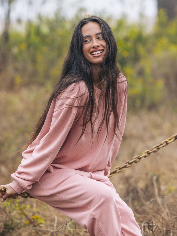 hurley Sweetest Crew Rose Tan