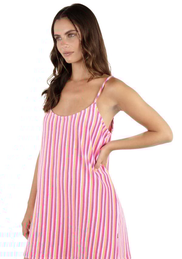 Hurley Terry Stripe Mini Dress White