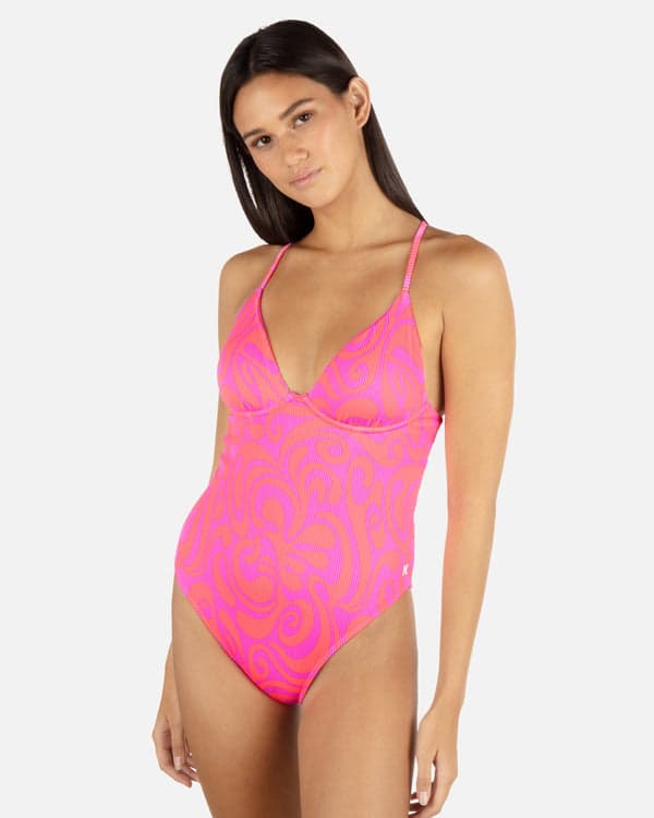 Hurley Trip Hop Moderate One Piece Maraschino