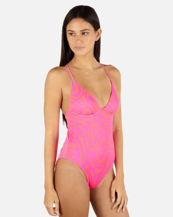 Hurley Trip Hop Moderate One Piece Maraschino