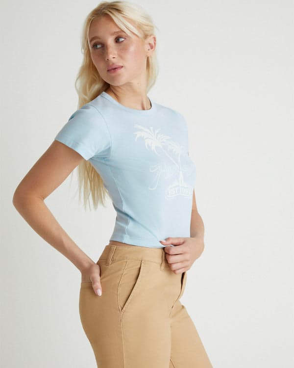 Hurley Twin Palms Baby Tee Skyway