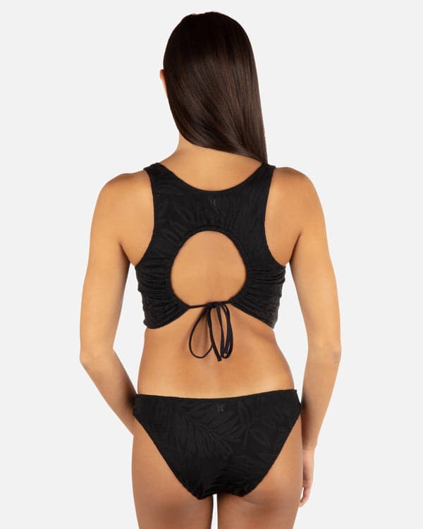 Hurley Ulu Leaf Tie Back Top Black