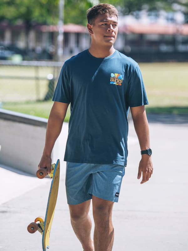 hurley Visions Short Sleeve Armored Navy