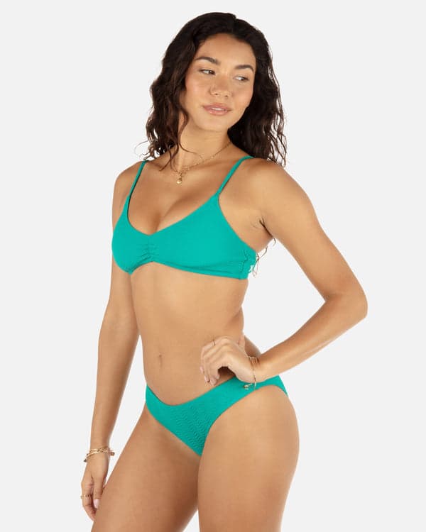 Hurley Wave Scrunch Bralette Teal