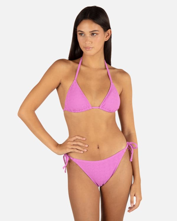 Hurley Wave Scrunch Cheeky Tie Side Bottom Orchid