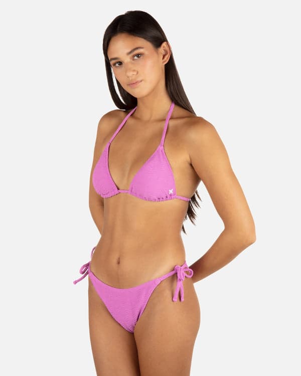 Hurley Wave Scrunch Cheeky Tie Side Bottom Orchid