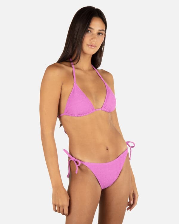 Hurley Wave Scrunch Cheeky Tie Side Bottom Orchid