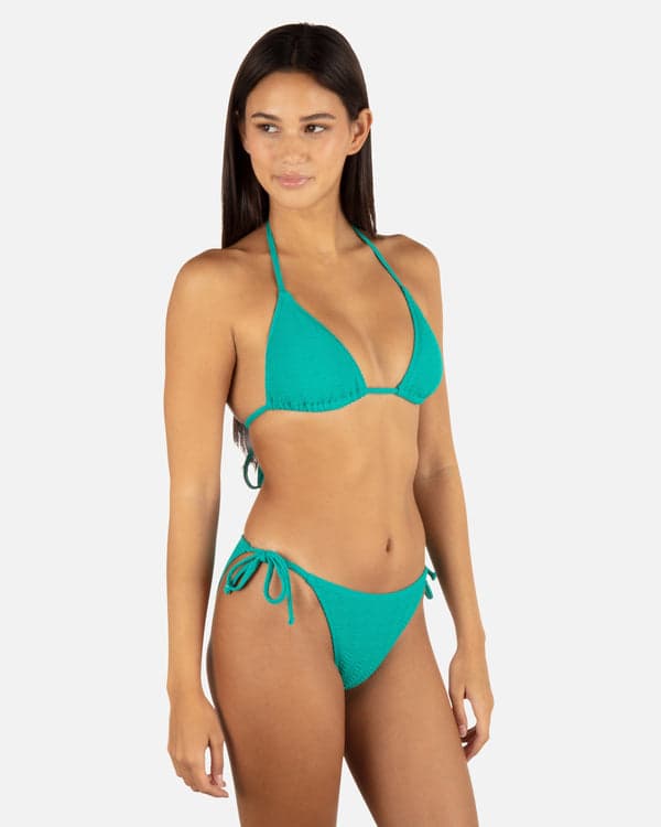 Hurley Wave Scrunch Cheeky Tie Side Bottom Teal