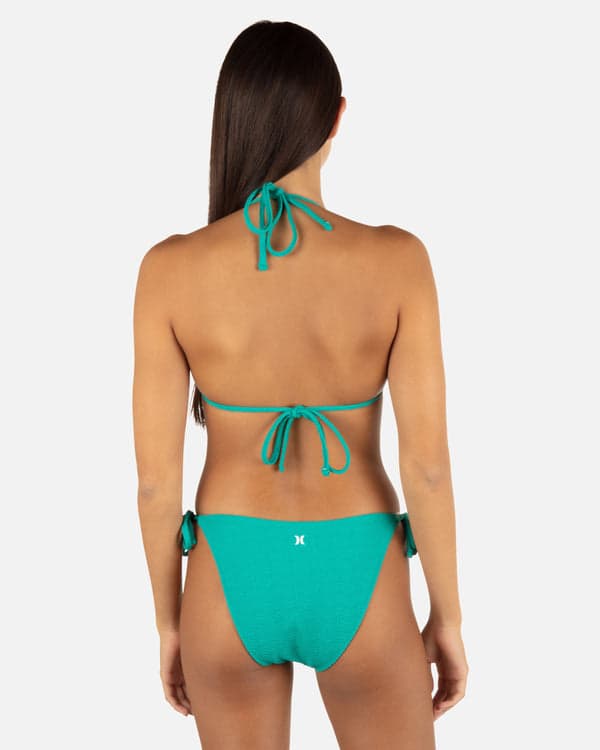 hurley Wave Scrunch Cheeky Tie Side Bottom Teal