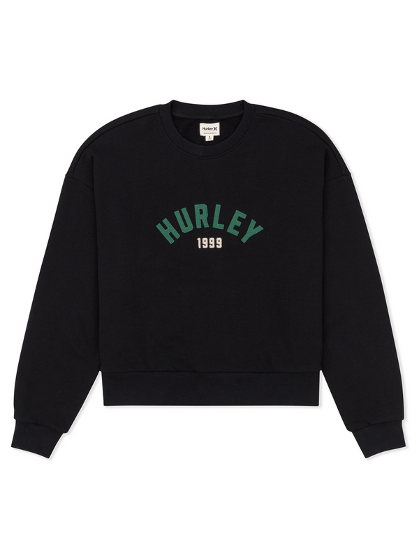 Hurley Worthy Boxy Crew BLACK